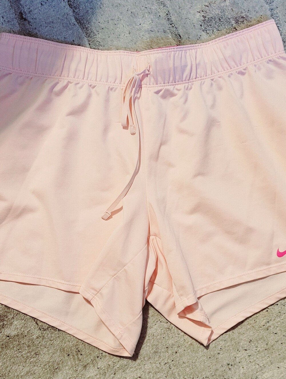 Nike Dri-FIT Running Shorts | Light Pink Athletic Gym Workout Shorts | Women's M